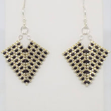 Hollywood Earrings - Silver & Black, Small