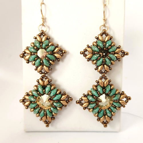 Empress Earrings - Crystal Diamond