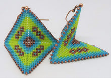 Large Origami Earrings - Clear Waters