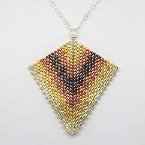 Deco Diamond Pendant Necklace - Heavy Metal