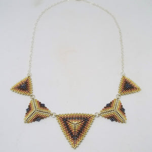 Triangle Statement Necklace - Heavy Metal