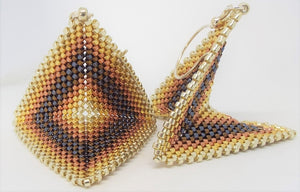 Medium Origami Earrings - Heavy Metal