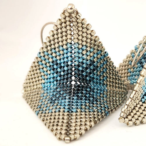 Medium Origami Earrings - Cool Water